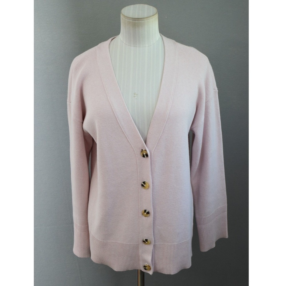 Favorite Daughter Cardigan Medium Sweater Womens Pink Knit Cotton Cashmere